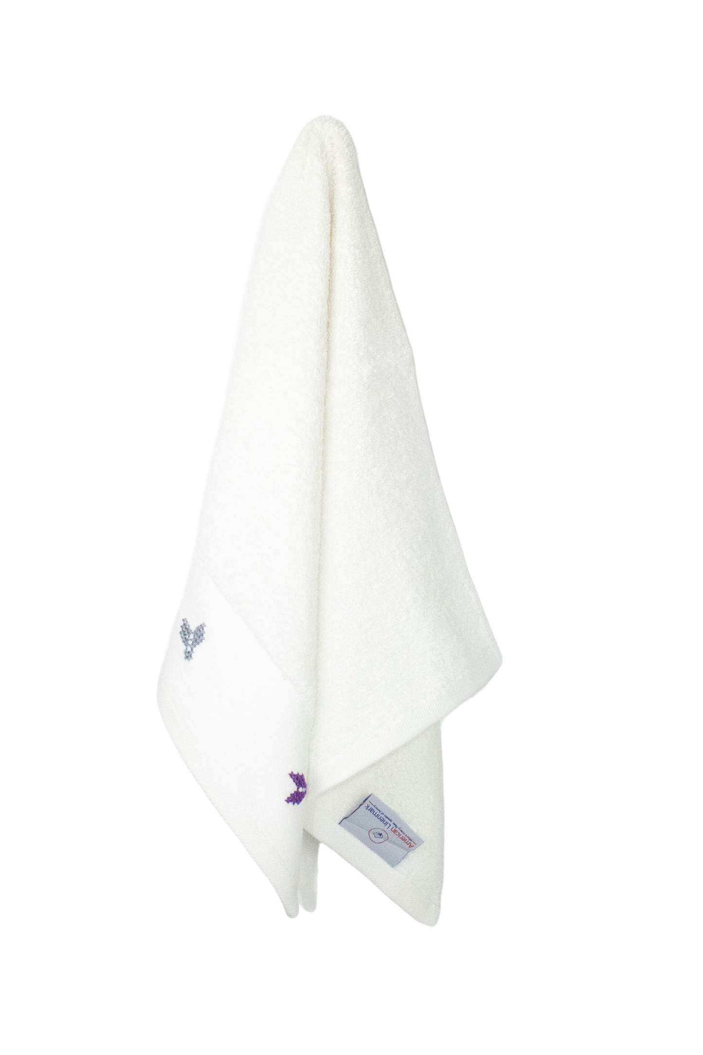 HAND EMBROIDERED Collection 100% Turkish Cotton Bath Towels, 8 piece Bundle, White.