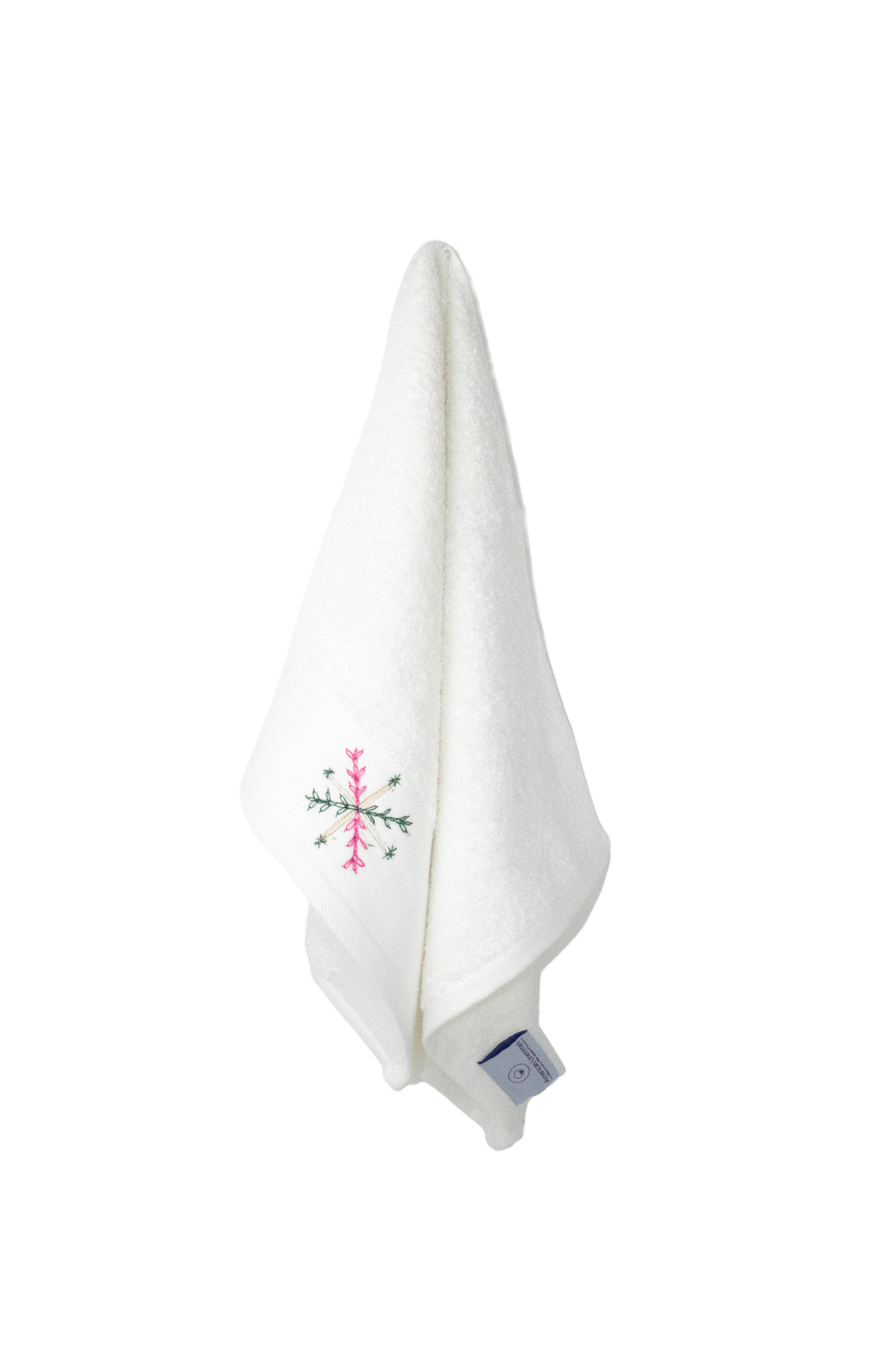 HAND EMBROIDERED Collection 100% Turkish Cotton Bath Towels, 8 piece Bundle, White.