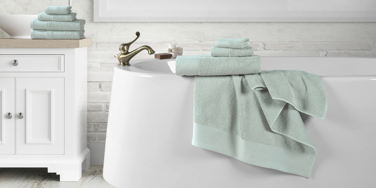 100% Turkish Cotton Bath Towels, 8 Piece Bundle, L.Green.