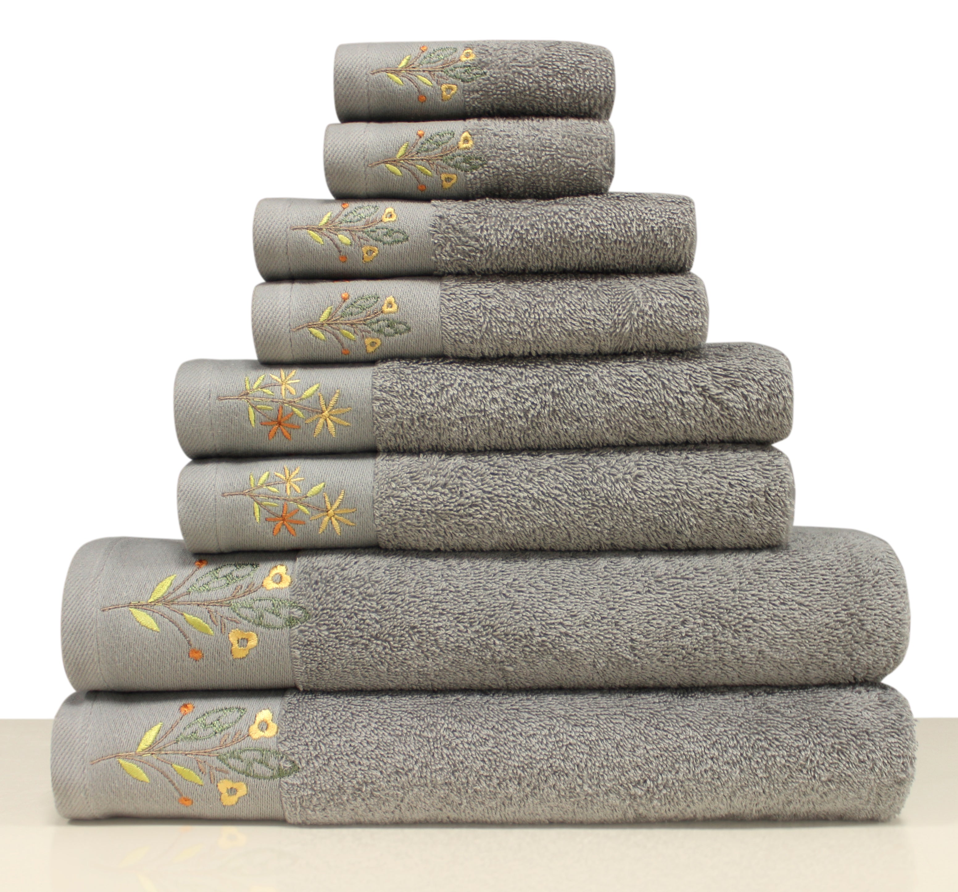 Corella Collection Logo CORDELLA Collection 100% Turkish Cotton Bath Towels, 8 piece Bundle, G ...