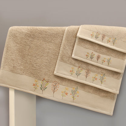 CORDELLA Collection 100% Turkish Cotton Bath Towels, 6 piece Bundle, Beige.